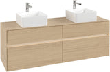Villeroy & Boch Collaro Waschtischunterschrank 1600 mm Truffle Grey mit LED-Beleuchtung