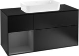 Villeroy & Boch Finion Waschtischunterschrank 1200 mm Glossy White Lacquer mit LED-Beleuchtung