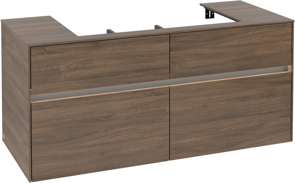 Villeroy & Boch Waschtischunterschrank Collaro C087 B0 Arizona Oak 1200 mm mit Beleuchtung und SoftClosing