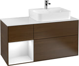 Villeroy & Boch Waschtischunterschrank Finion G141G 1200 mm Glossy White mit LED-Beleuchtung