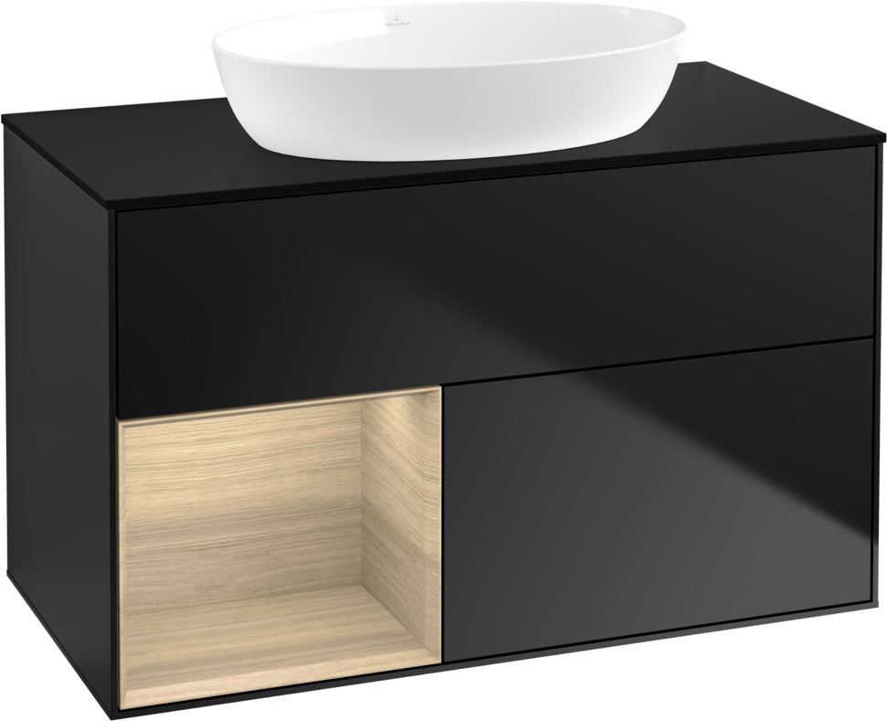 Villeroy & Boch Finion Waschtischunterschrank 1000 mm Glossy White Lacquer mit Beleuchtung