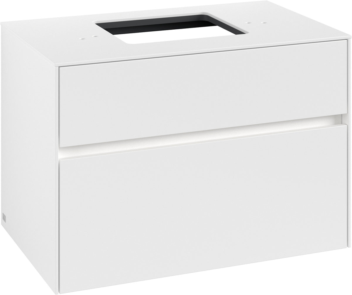 Villeroy & Boch Waschbeckenunterschrank Collaro C124 B0 800x548x500mm Eckig White Matt mit Beleuchtung und SoftClosing