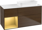 Villeroy & Boch Finion Waschtischunterschrank 1200 mm Glossy White mit Beleuchtung