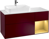 Villeroy & Boch Waschtischunterschrank Finion F401G 1200 mm Glossy White Lacquer mit Beleuchtung