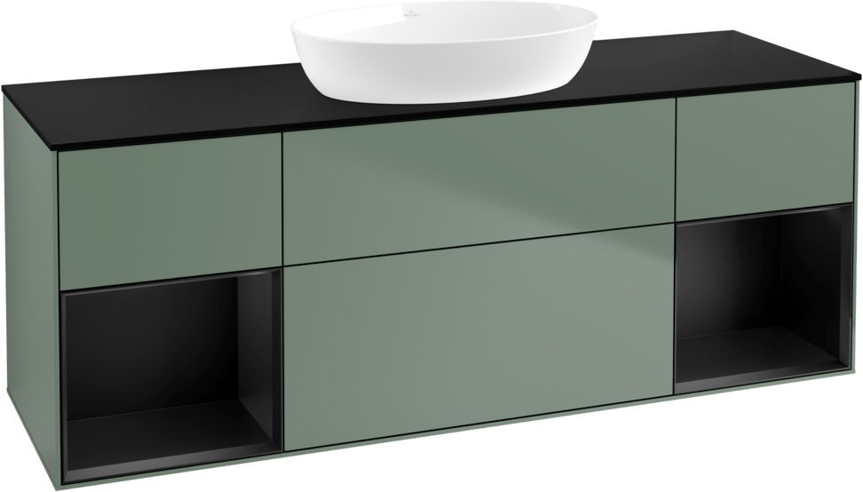 Villeroy & Boch Finion Waschtischunterschrank 1600 mm Glossy White Lacquer mit Beleuchtung