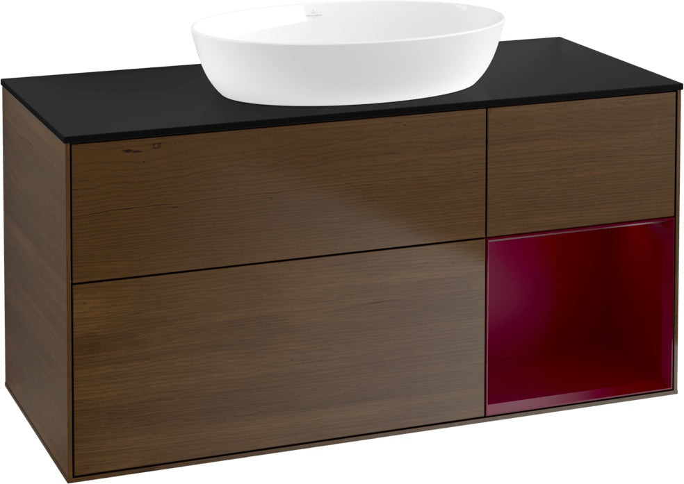 Villeroy & Boch Finion Waschtischunterschrank FA72GFGF 1200 mm Glossy White Lacquer mit LED-Beleuchtung