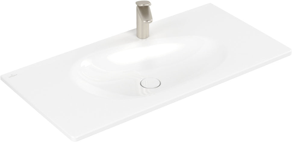 Villeroy & Boch Antao Schrankwaschtisch 800 mm Almond CeramicPlus – Wandmontage, TitanCeram, ohne Überlauf