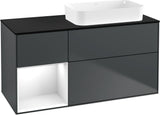 Villeroy & Boch Finion Waschtischunterschrank 120 cm Glossy White Lacquer mit Beleuchtung