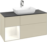 Villeroy & Boch Finion Waschtischunterschrank 1200 mm Glossy White Lacquer mit Beleuchtung