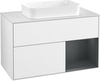 weiß / Mitteldichte Faserplatte (MDF) / F661H G 1000x603x501mm Glossy White