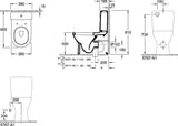 Villeroy & Boch O.novo Tiefspül-WC 565810 – 360 x 640 mm, Weiß Alpin, bodenstehend