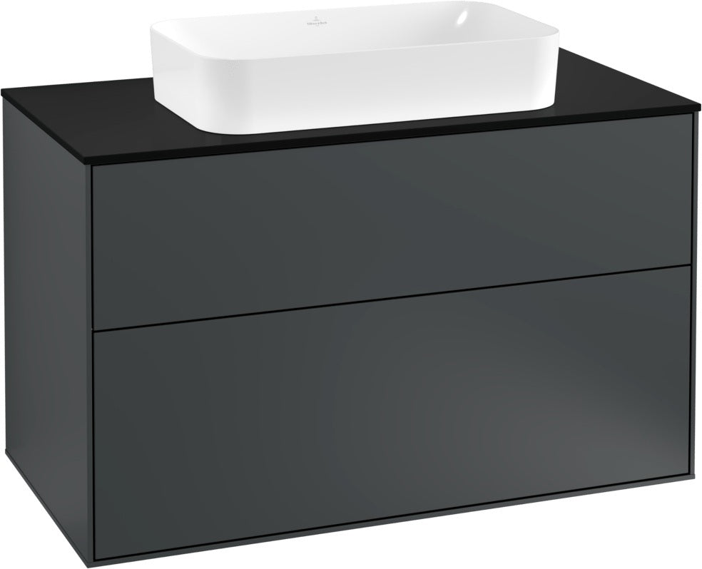Villeroy & Boch Finion Waschtischunterschrank G23100GF 1000 mm Glossy White mit LED-Beleuchtung