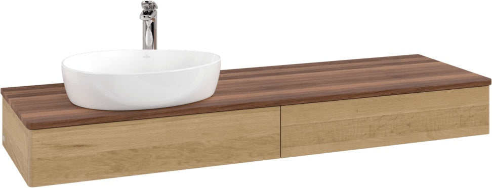 Villeroy & Boch Waschbeckenunterschrank Antao K15051 1600 mm Warm Walnut mit 2 Auszügen