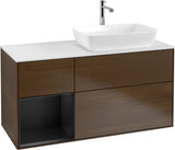 Villeroy & Boch Finion Waschbeckenunterschrank 1200 mm Glossy White Lacquer mit Beleuchtung