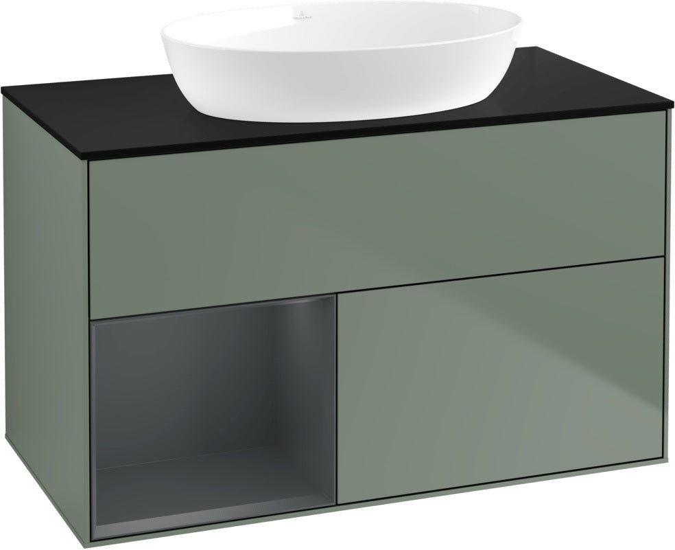 Villeroy & Boch Waschtischunterschrank Finion FA12G 1000 mm Glossy White Lacquer mit Beleuchtung