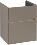 Villeroy & Boch Collaro Waschtischunterschrank 460 mm mit LED-Beleuchtung und 2 Auszügen – Black Matt Lacquer