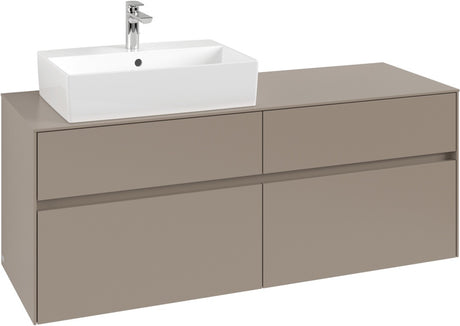 Villeroy & Boch Waschtischunterschrank Collaro C132 B0 1400 mm Taupe mit Beleuchtung