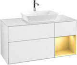 Villeroy & Boch Waschtischunterschrank Finion G831G 1200 mm Glossy White Lacquer mit Beleuchtung