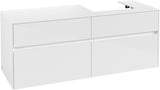 Villeroy & Boch Waschtischunterschrank Collaro C075 1400 mm Glossy White mit 4 Auszügen