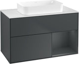Villeroy & Boch Finion Waschtischunterschrank 1000 mm Glossy White Lacquer mit LED-Beleuchtung
