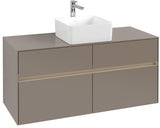 Villeroy & Boch Waschtischunterschrank Collaro C041 B0 1200 mm Glossy Grey mit Beleuchtung