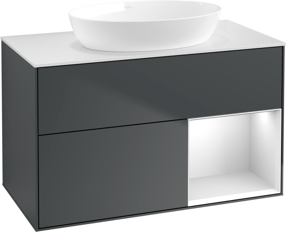 Villeroy & Boch Finion Waschtischunterschrank FA21GFGF 1000 mm Glossy White Lacquer