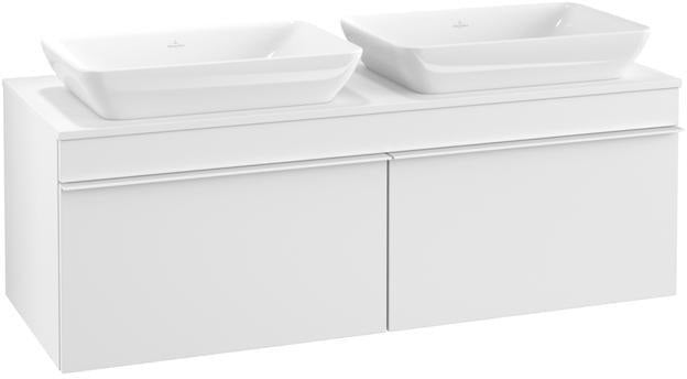 Villeroy & Boch Venticello Waschtischunterschrank 1257 mm Glossy White für 2 Waschbecken
