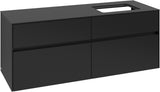 Villeroy & Boch Waschtischunterschrank Collaro C118 B0 1400 mm Volcano Black mit Beleuchtung