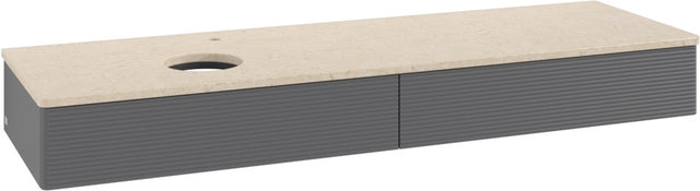 Villeroy & Boch Waschtischunterschrank Antao K15153 1600 mm Anthracite Matt Lack mit Hahnlochbohrung