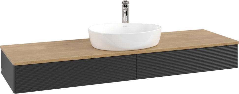 Villeroy & Boch Waschtischunterschrank Antao K14151 1600 mm Anthrazit Matt mit Hahnlochbohrung