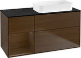Villeroy & Boch Finion Waschtischunterschrank 120 cm Glossy White Lacquer mit Beleuchtung
