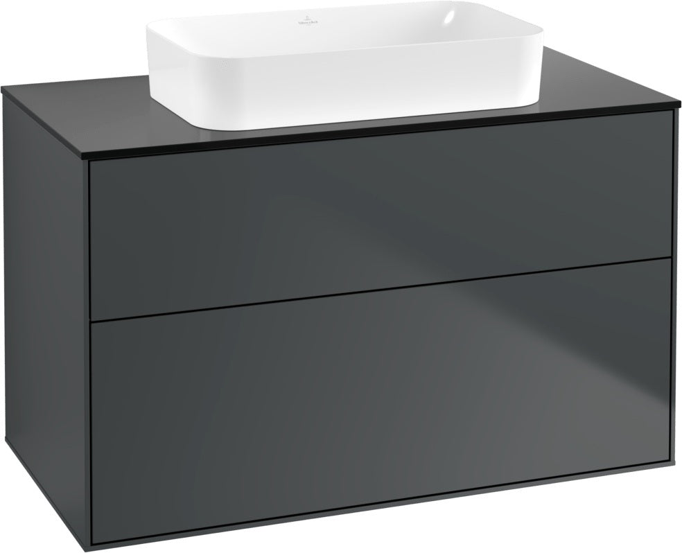 Villeroy & Boch Finion Waschtischunterschrank 1000 mm Glossy White Lack mit SoftClosing
