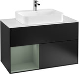 Villeroy & Boch Finion Waschtischunterschrank 1000 mm White Matt Lacquer mit LED-Beleuchtung
