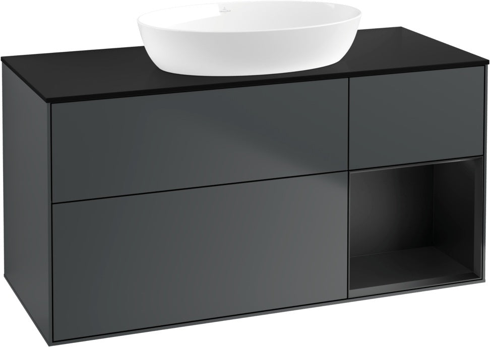 Villeroy & Boch Finion Waschtischunterschrank FA72GFGF 1200 mm Glossy White Lacquer mit LED-Beleuchtung