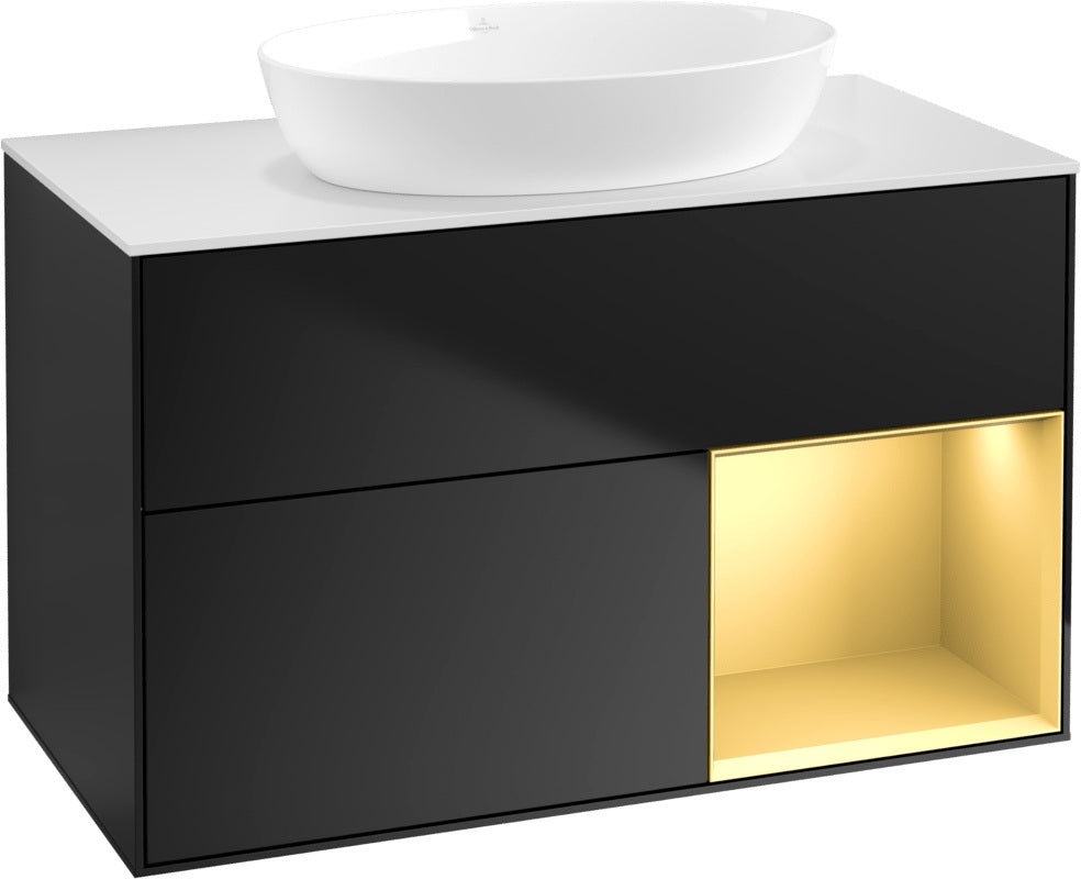 Villeroy & Boch Finion Waschtischunterschrank FA21GFGF 1000 mm Glossy White Lacquer
