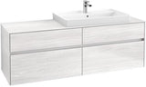 Villeroy & Boch Waschtischunterschrank Collaro C027 B0 1600 mm Glossy White mit LED-Beleuchtung