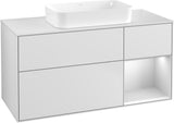 Villeroy & Boch Finion Waschtischunterschrank G711G Black Matt Lacquer 1200 mm mit Beleuchtung