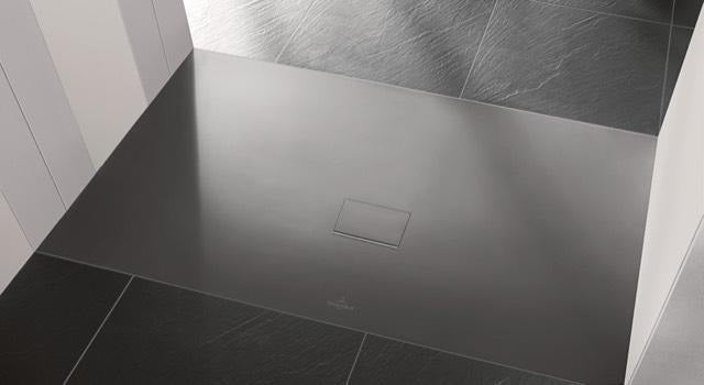 Villeroy & Boch Squaro Infinity Rechteck-Duschwanne 1400x800x40 mm Stone White UDQ1480SQI2V