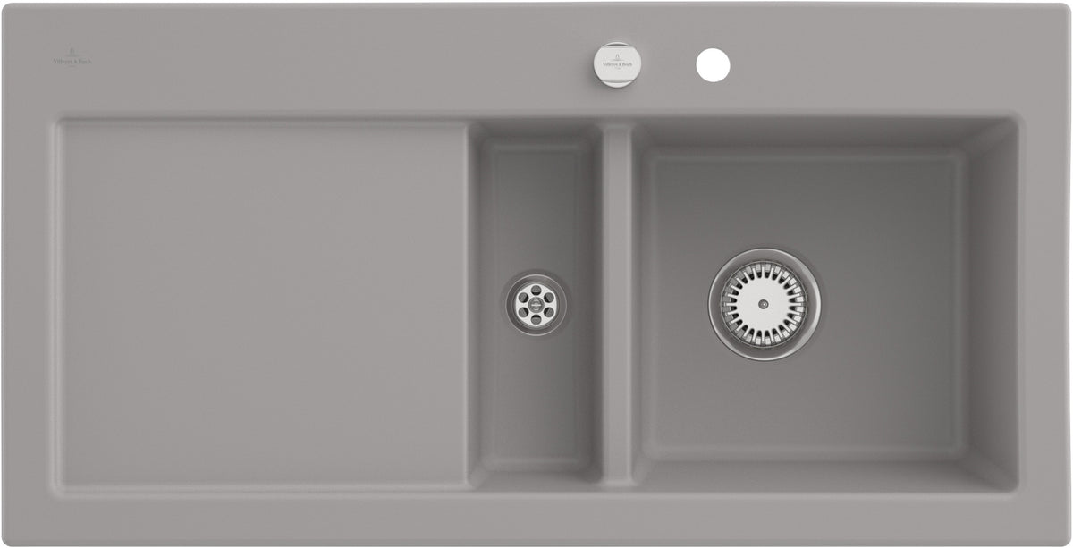 Villeroy & Boch Einbauspüle Subway 60 Ivory CeramicPlus – 1000 mm Keramik mit Abtropffläche