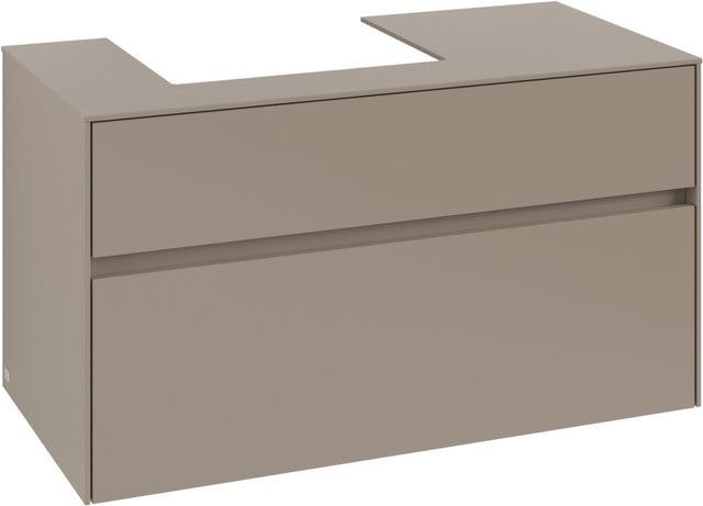 Villeroy & Boch Waschbeckenunterschrank Collaro C014 B0 1000 mm Taupe mit Beleuchtung & SoftClosing
