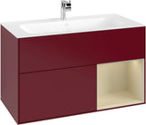Villeroy & Boch Finion Waschtischunterschrank 996 mm Glossy White Lacquer mit LED-Beleuchtung