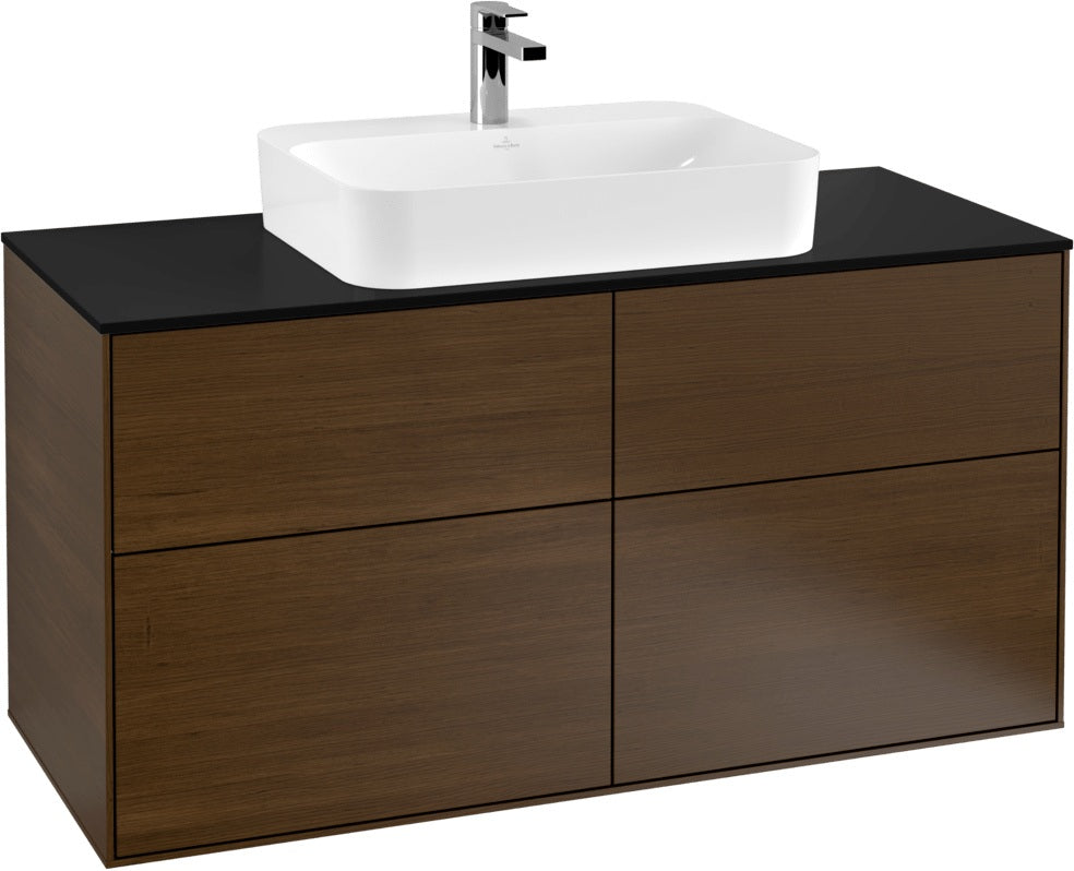 Villeroy & Boch Finion Waschtischunterschrank 1200 mm Glossy White Lacquer mit LED-Beleuchtung