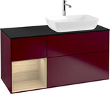 Villeroy & Boch Finion Waschtischunterschrank 1200 mm Glossy White Lacquer mit Beleuchtung