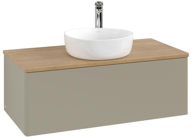 Villeroy & Boch Waschtischunterschrank Antao L31050 1000 mm Anthrazit Matt Lack mit LED-Beleuchtung