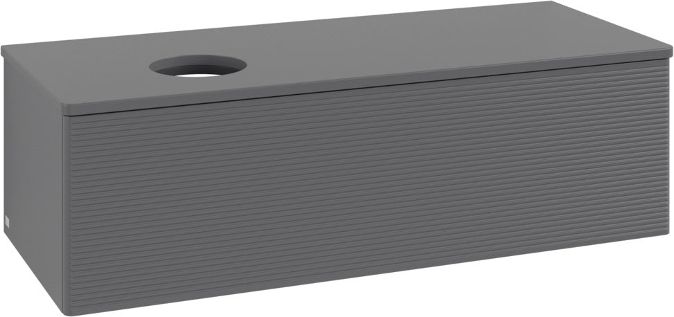 Villeroy & Boch Waschtischunterschrank Antao L33110 1200 mm Anthrazit Matt Lack mit LED-Beleuchtung