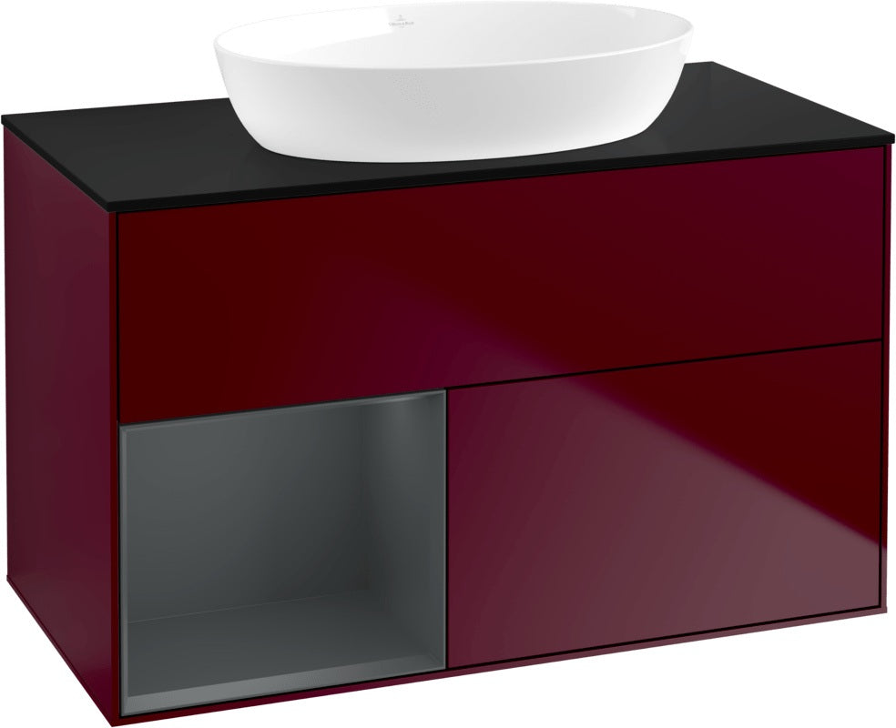 Villeroy & Boch Waschtischunterschrank Finion FA12G 1000 mm Glossy White Lacquer mit Beleuchtung