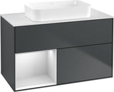 Villeroy & Boch Finion Waschtischunterschrank 1000 mm Glossy White Lacquer – mit LED-Beleuchtung & SoftClosing