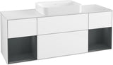 Villeroy & Boch Finion Waschtischunterschrank 1600 mm Glossy White Lacquer mit Beleuchtung