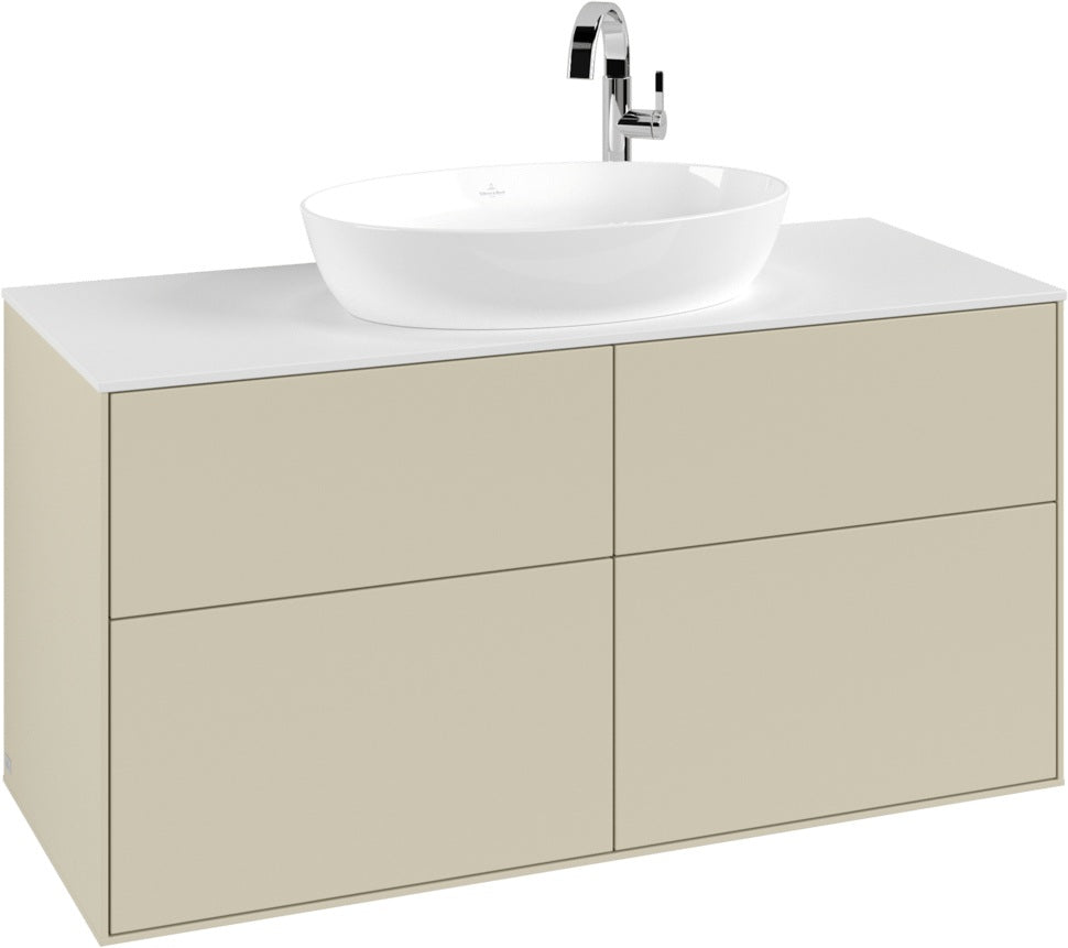 Villeroy & Boch Finion Waschtischunterschrank F91200GF 1200 mm Glossy White Lacquer mit 4 Auszügen