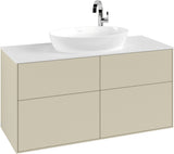 Villeroy & Boch Finion Waschtischunterschrank F91200GF 1200 mm Glossy White Lacquer mit 4 Auszügen